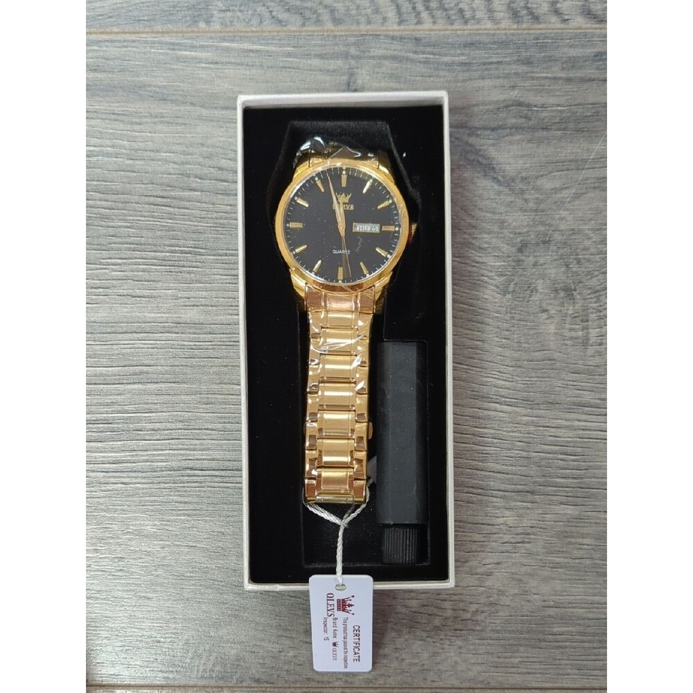 Olevs Men's Wrist Watch Waterproof Stainless Steel